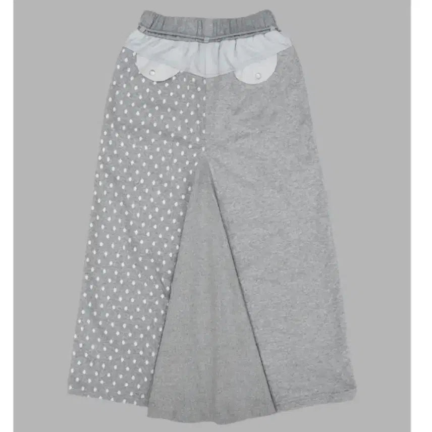 [BUNJANG] The Museum Visitor DOT MIXED MAXI SKIRT (Light Grey) / 더뮤지엄비지터 DOT MIXED MAXI SKIRT