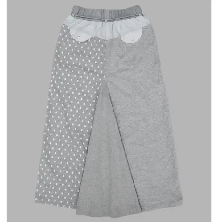 [BUNJANG] The Museum Visitor DOT MIXED MAXI SKIRT (Light Grey) / 더뮤지엄비지터 DOT MIXED MAXI SKIRT
