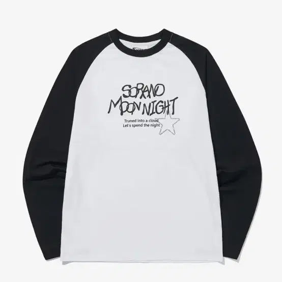 [BUNJANG] Sorano Moon Night Raglan Long Sleeve Tee / 소라노 Moon Night Raglan L/S Tee [4Color]
