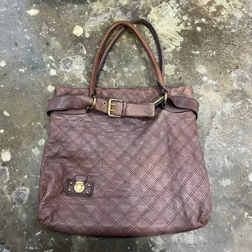 [BUNJANG] Marc Jacobs Quilted Brown Tote Bag / 마크제이콥스 토트백 가방