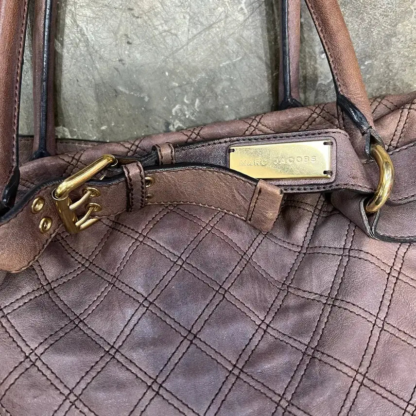 [BUNJANG] Marc Jacobs Quilted Brown Tote Bag / 마크제이콥스 토트백 가방