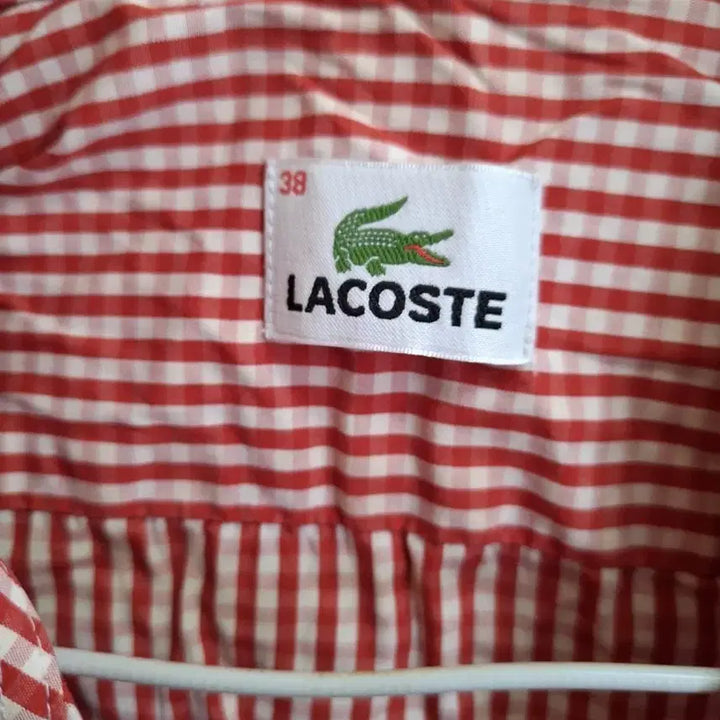 [BUNJANG] Lacoste Red Check Shirt Size 38 / 라코스테 레드 체크 셔츠 38사이즈. 95