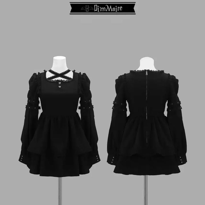 [BUNJANG] Dimanche Heart Maid Dress / 딤모아르 하트 메이드 원피스 양산형지뢰계디마럽리즈리사로지타피움레플렘시허니