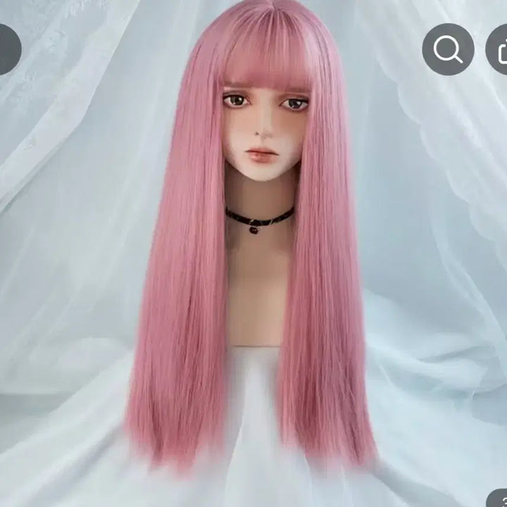 [BUNJANG] Pink Long Hair Wig / 핑크색 장발가발판매