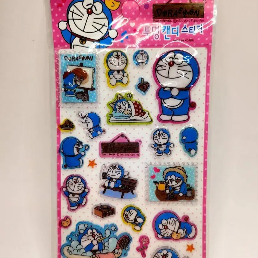 [BUNJANG] Doraemon Transparent Candy Sticker / [고전문구] 도라에몽 투명 캔디 스티커