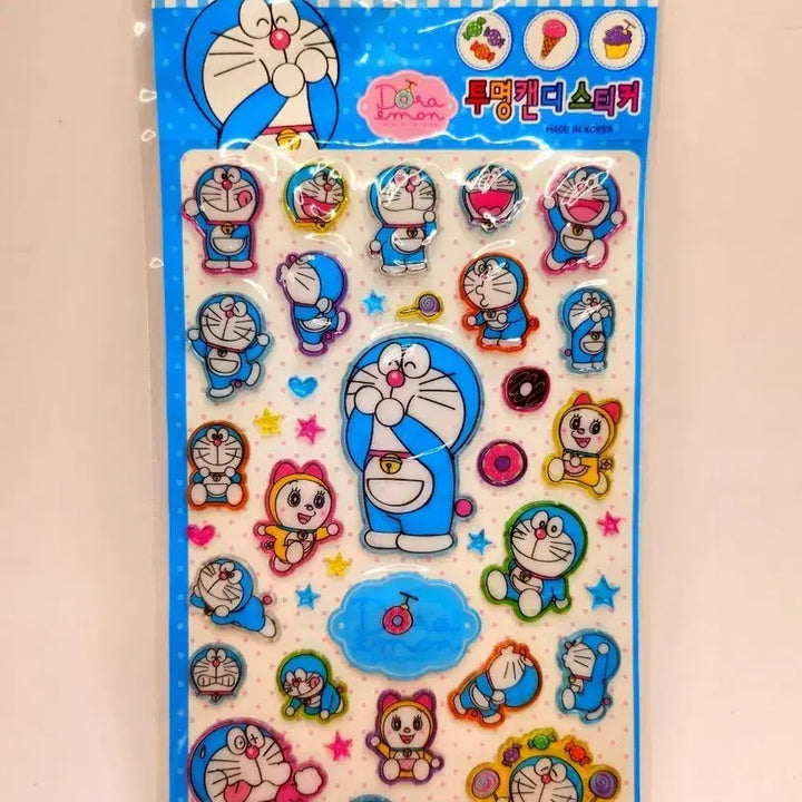 [SOLD OUT] [고전문구] 도라에몽 투명 캔디 스티커