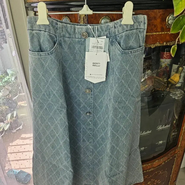 [BUNJANG] Bestibelli Denim Quilted Skirt / 베스티벨리 데님  스커트(새상품)