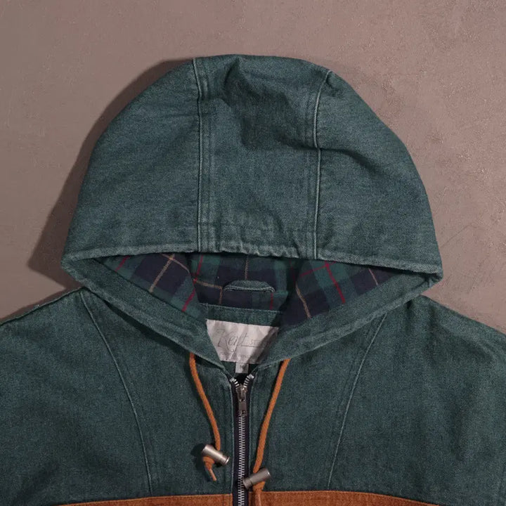[BUNJANG] Vintage Denim Zip-Up Coat / 일본빈티지 히피 데님 집업코트 C233