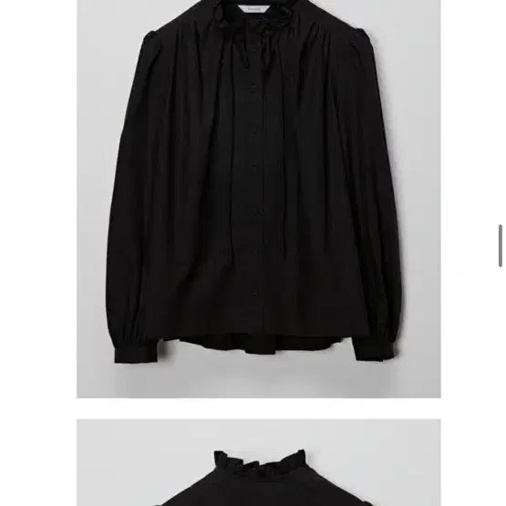 [BUNJANG] blank03 Cotton Frill Blouse / [택달린 새상품] 블랭크공삼 코튼 프릴 블라우스 블랙 blank03 co