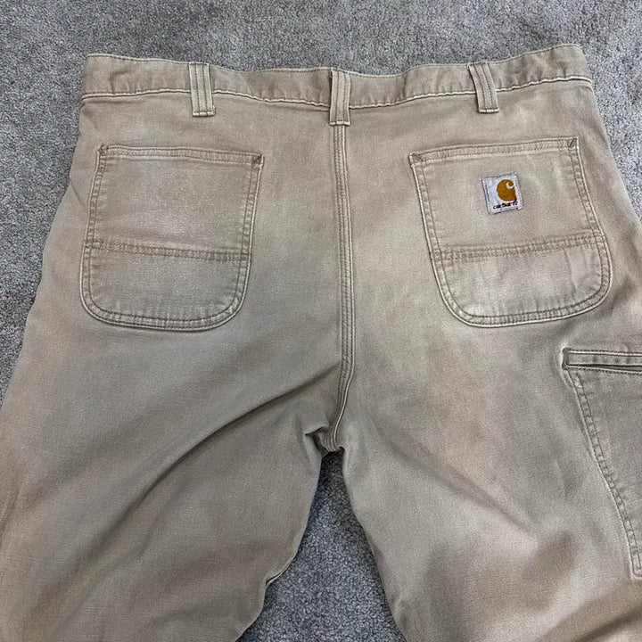 [BUNJANG] Carhartt Light Beige Cotton Carpenter Work Pants / 칼하트 라이트 베이지 코튼 카펜터 워크 팬츠(36)