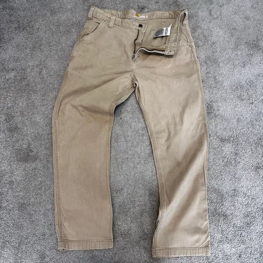 [BUNJANG] Carhartt Light Beige Cotton Carpenter Work Pants / 칼하트 라이트 베이지 코튼 카펜터 워크 팬츠(36)