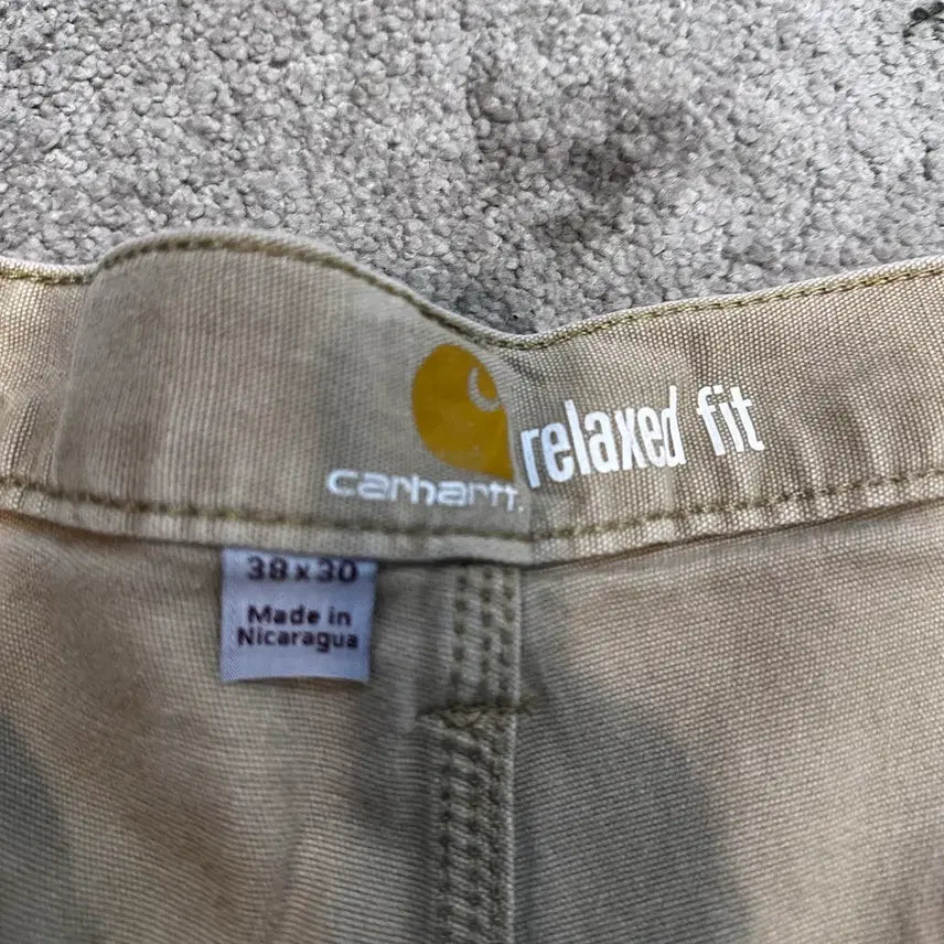 [BUNJANG] Carhartt Light Beige Cotton Carpenter Work Pants / 칼하트 라이트 베이지 코튼 카펜터 워크 팬츠(36)