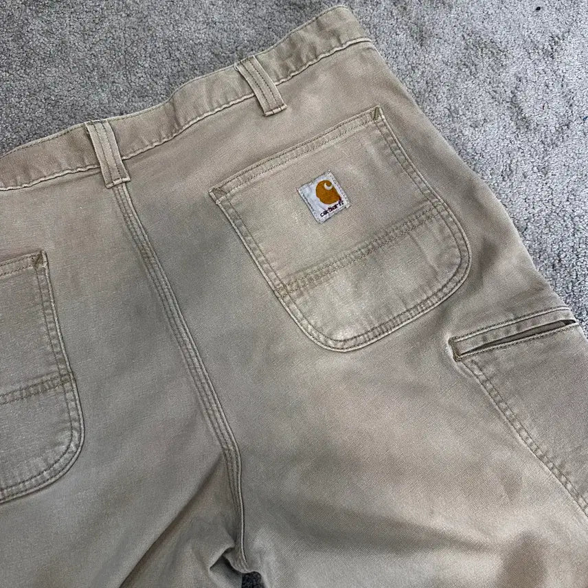 [BUNJANG] Carhartt Light Beige Cotton Carpenter Work Pants / 칼하트 라이트 베이지 코튼 카펜터 워크 팬츠(36)