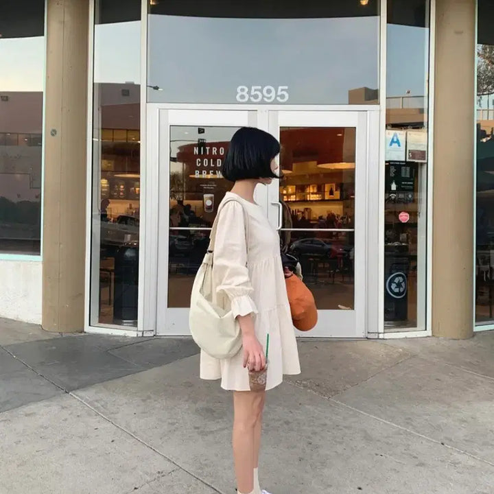 [BUNJANG] Mocobling Petit Kkangkkang Dress - Black / 모코블링 프띠캉캉 원피스 블랙