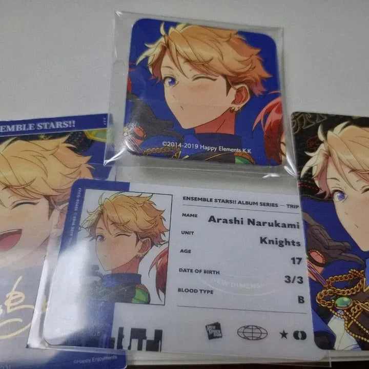 [BUNJANG] Ensemble Stars Narukami Arashi Trip Badge Card Photocard Bundle Set / 앙스타 나루카미 아라시 트립 뱃지 카드 포카 일괄 세트
