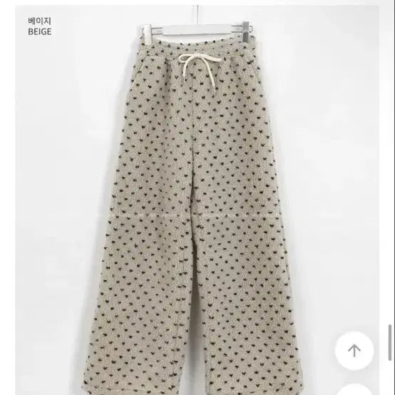 [BUNJANG] Dot Banding Wide Pants / 뽀글덤블도트밴딩와이드팬츠