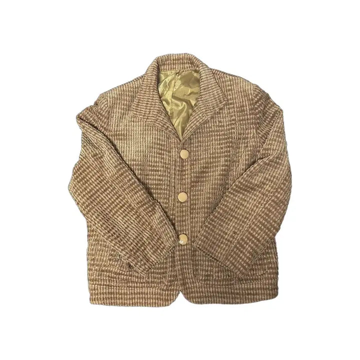 [BUNJANG] Crew Vintage Tweed Jacket / 크루빈티지 트위드자켓 three flora