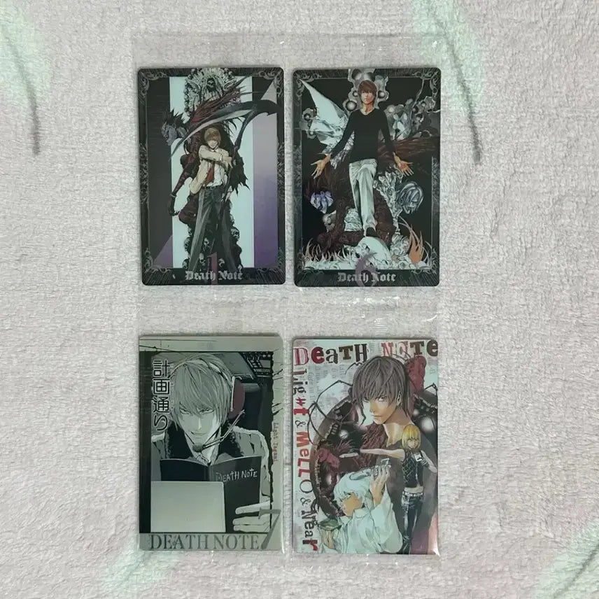 [BUNJANG] Death Note Light Yagami Ryuk Near Mello Original Drawing Wafer Card Bundle Set (Sealed) / 데스노트 라이토 류크 니아 멜로 원화 웨하스 카드 미개봉 일괄