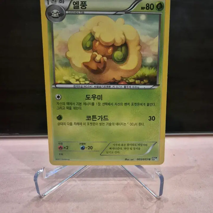 [BUNJANG] Elfun BW1 Pokemon Card / 2010년 엘풍 BW1 포켓몬카드