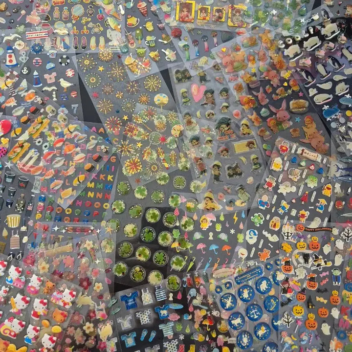 [BUNJANG] Japanese Vintage Stickers Bundle / 일본고전스티커/일본스티커/고전문구/고전스티커/헤이세이/산리오/포용/다꾸