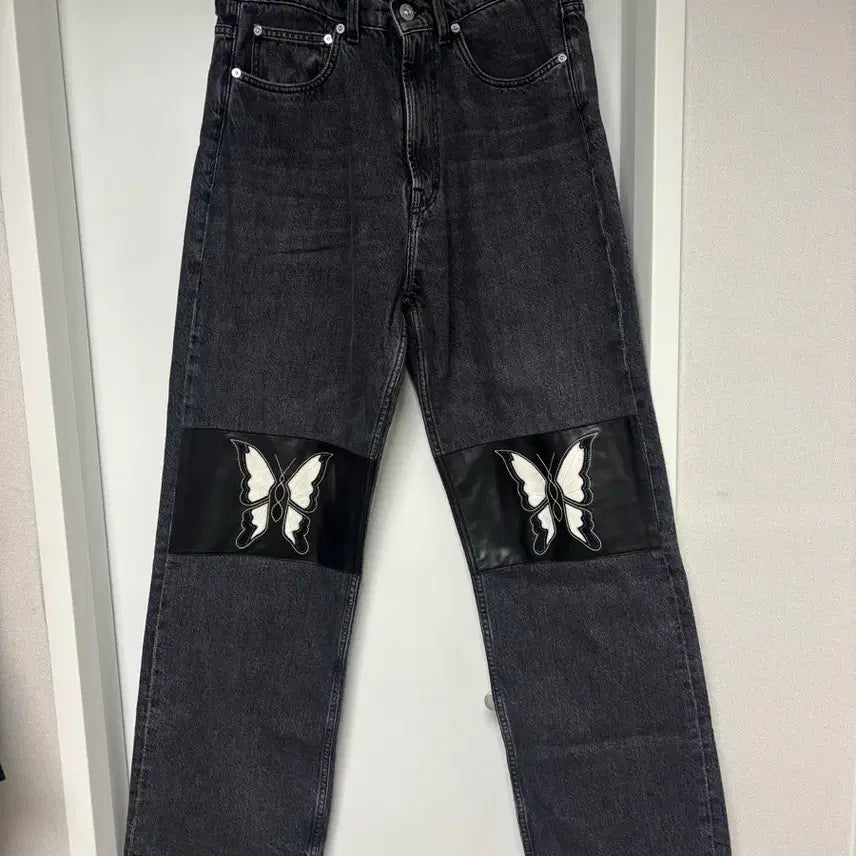 [BUNJANG] Our Legacy Third Cut Shrinking Leather Patch Denim / 아워레가시 써드컷 슈메틀링 레더 패치 데님