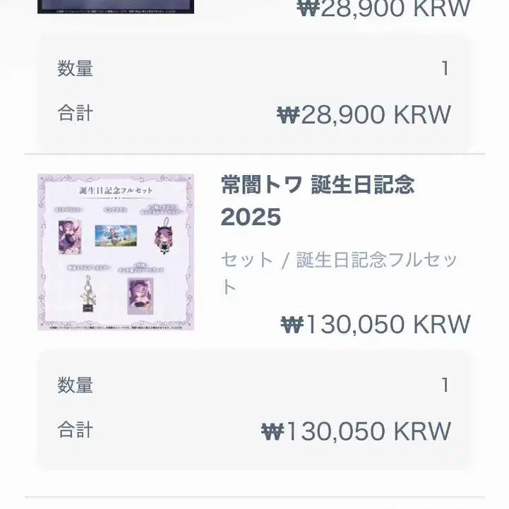 [SOLD OUT] 홀로라이브 토코야미 토와 2025 생일 기념 굿즈+Shin 앨범