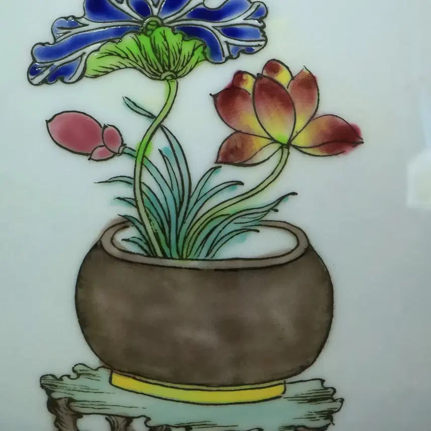 [BUNJANG] Chinese Celadon Porcelain Vase / 중국 도자기 기명절지 호
