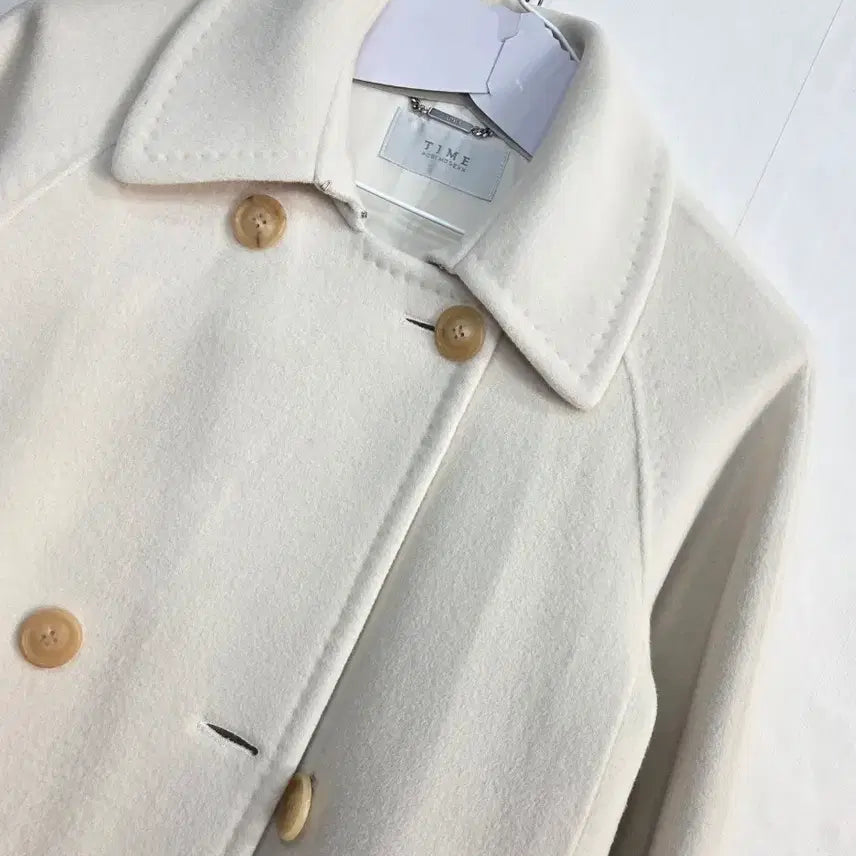 [BUNJANG] TIME Ivory Handmade Coat 95 / TIME 핸드메이드 아이보리 코트 95