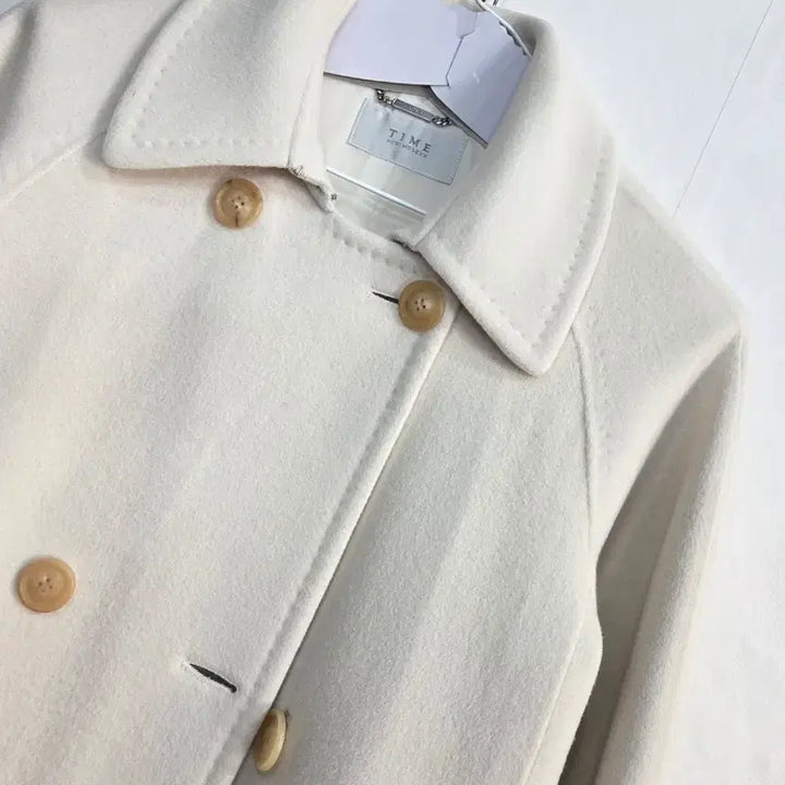 [BUNJANG] TIME Ivory Handmade Coat 95 / TIME 핸드메이드 아이보리 코트 95