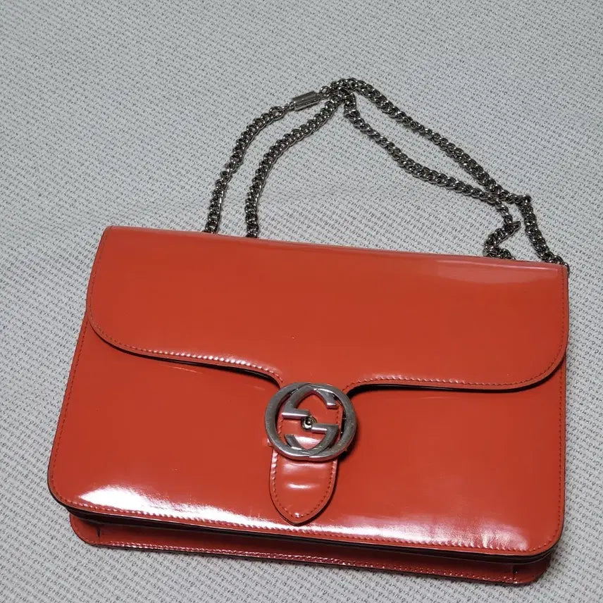 [BUNJANG] Gucci Interlocking Patent Calfskin Belt / 정품 구찌 인터로킹 유광 소가죽