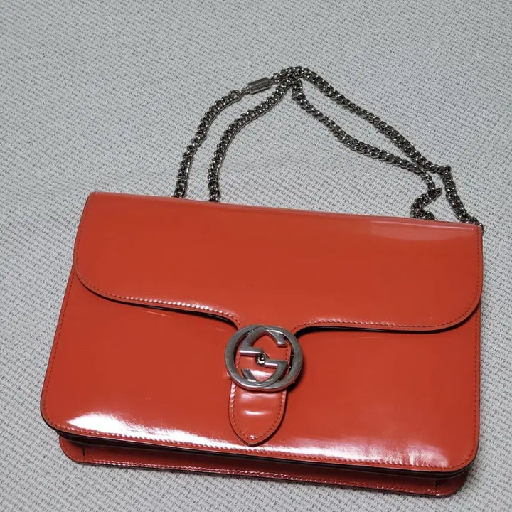 [BUNJANG] Gucci Interlocking Patent Calfskin Belt / 정품 구찌 인터로킹 유광 소가죽