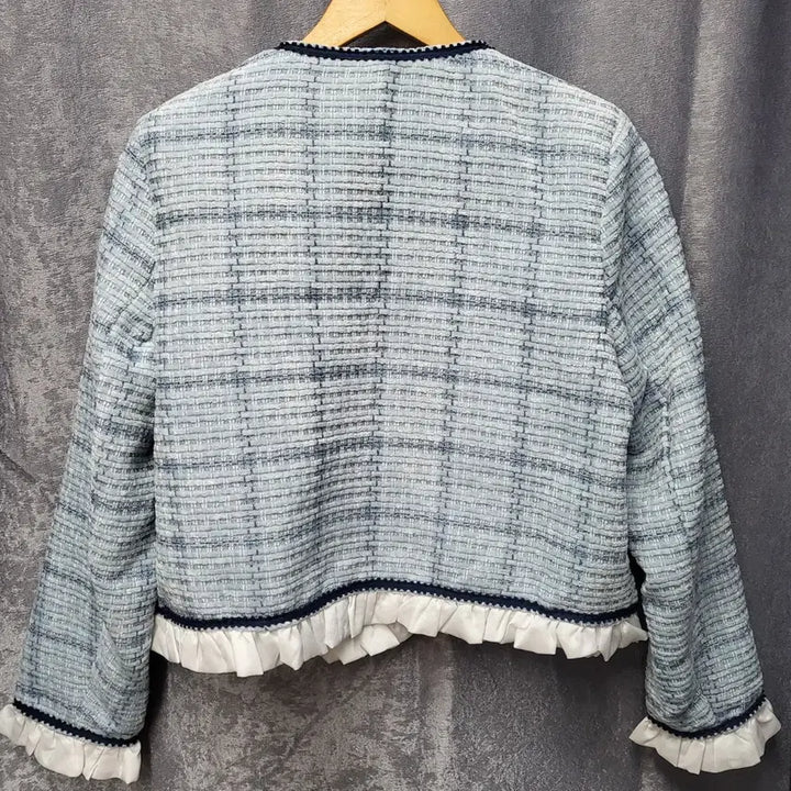 [BUNJANG] Tweed Frill Jacket / 트위드 프릴 블루 자켓