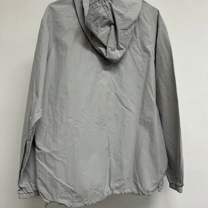 [BUNJANG] Gray Anorak Hooded Windbreaker / 회색 아노락 후드 바람막이