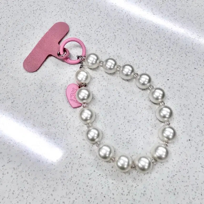 [BUNJANG] Beaded Keychain and Beaded Phone Strap Set / (미사용) 비즈 키링 및 구슬형 핸드폰 스트랩