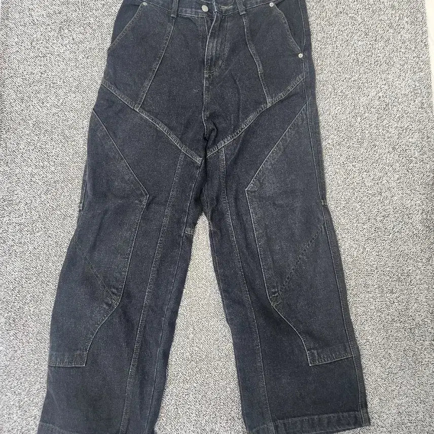 [BUNJANG] Coupang Denim Black Wide Fit / 디테일 데님