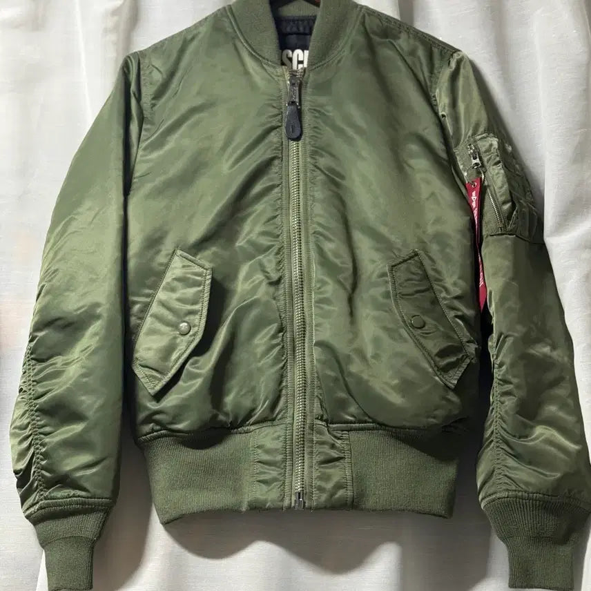 [BUNJANG] Mischief x Alpha Industries MA-1 Bomber Jacket / 미스치프 알파인더스트리 MA-1 항공 점퍼 카키 블랙 XS
