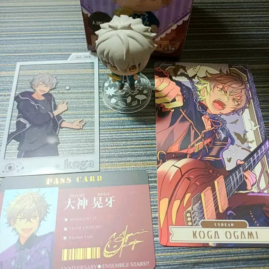 [BUNJANG] Ensemble Stars Kogao Figure &amp; Card Bundle Set / 앙스타 코가 피규어, 카드 일괄