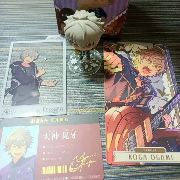 [BUNJANG] Ensemble Stars Kogao Figure &amp; Card Bundle Set / 앙스타 코가 피규어, 카드 일괄