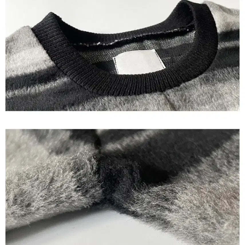 [BUNJANG] Mohair Stripe Knit Top / 모헤어 스트라이프 니트티 판매합니다