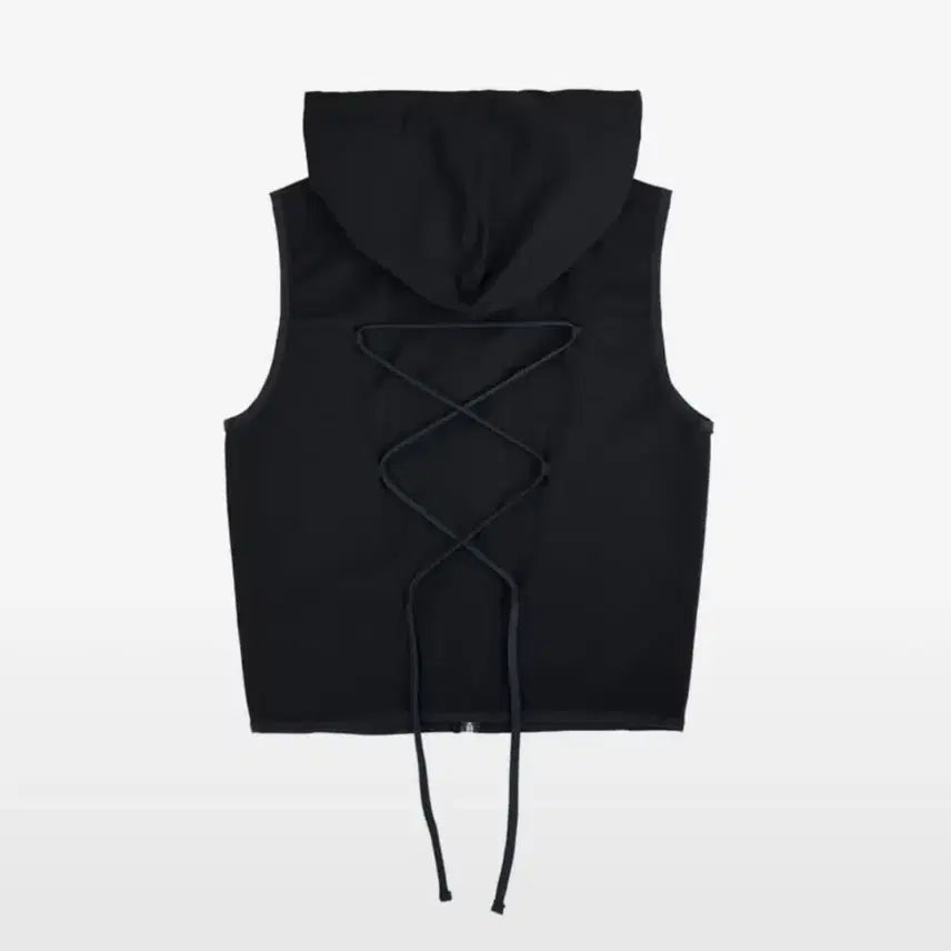 [BUNJANG] aeae String Lace-up Vest (with Hood) / aeae 스트링 레이스업 베스트(후드조끼)