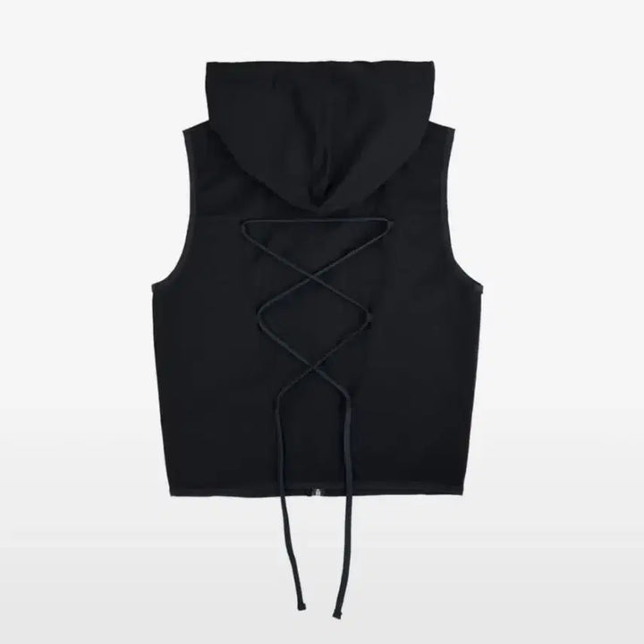 [BUNJANG] aeae String Lace-up Vest (with Hood) / aeae 스트링 레이스업 베스트(후드조끼)