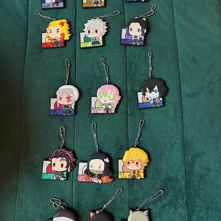 [BUNJANG] Demon Slayer Rubber Keychain Set (15 Types) / 귀멸의 칼날 고무 키링 15종