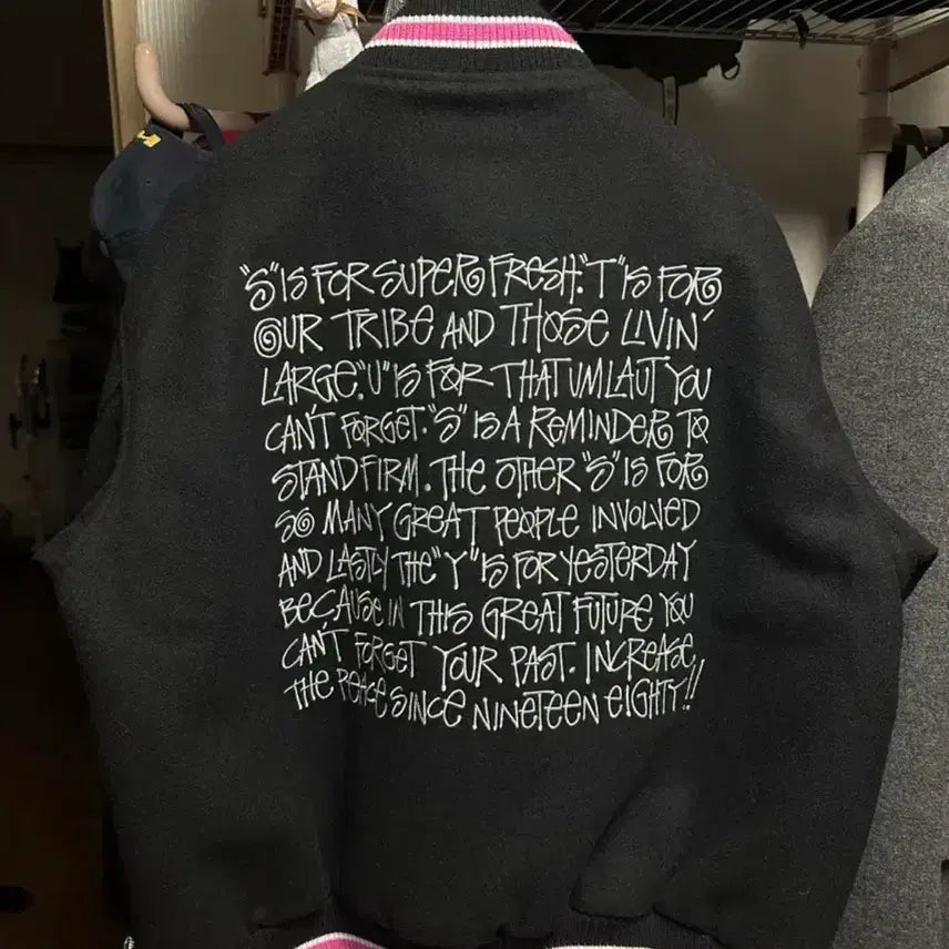 [BUNJANG] Stussy Melton Tork Varsity Jacket / [L] 스투시 멜튼 토크 바시티
