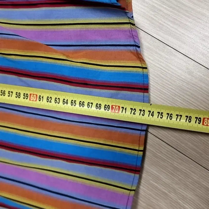 [BUNJANG] Versace Colorful Stripe Shirt / 빈티지 VERSACE 컬러풀 스트라이프 셔츠(95-100)