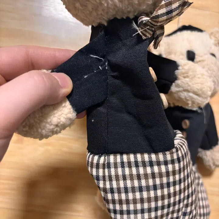 [BUNJANG] Vintage Teddy Bear Plush Pencil Case / 고전문구 테디베어 곰돌이 인형 봉제 필통