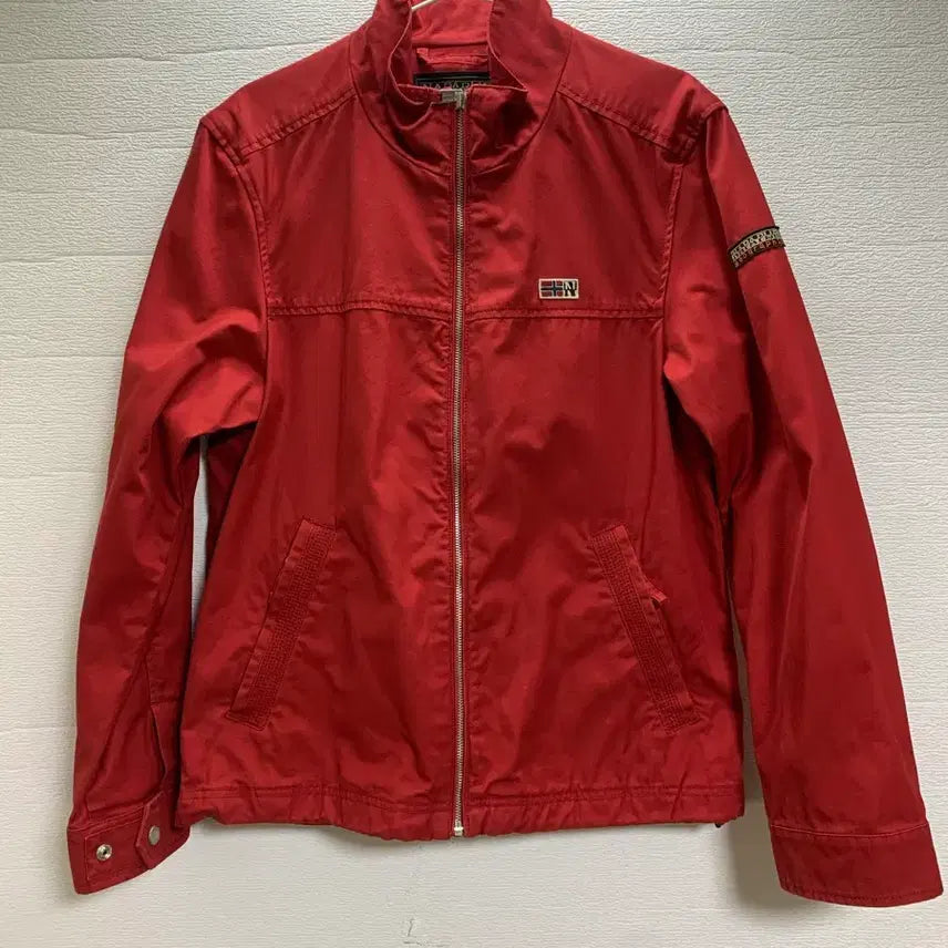 [BUNJANG] Napapijri Red Bomber Jacket / 나파피리 레드 봄버 자켓