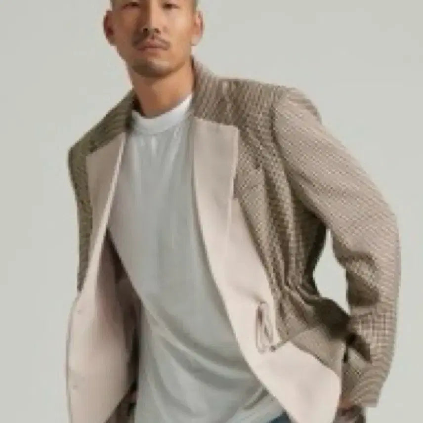 [BUNJANG] Tener Check Pattern Blazer Jacket / 테네르 체크 패턴 블레이저 자켓