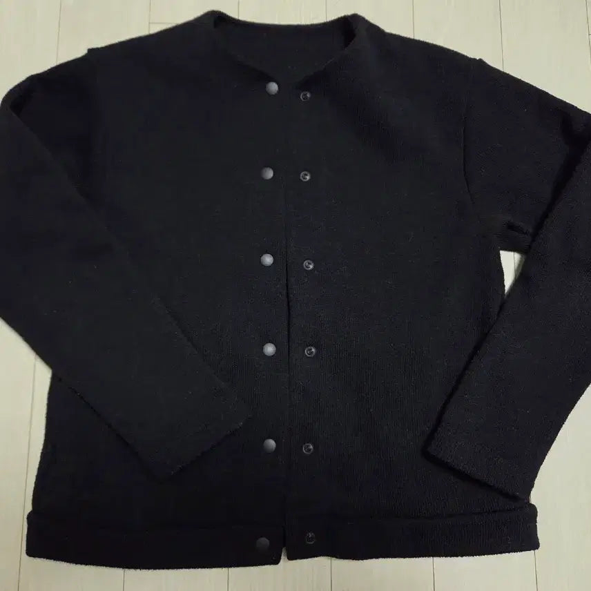 [BUNJANG] Muji Snap Button Cardigan Black / 무인양품 무지 똑딱이 가디건