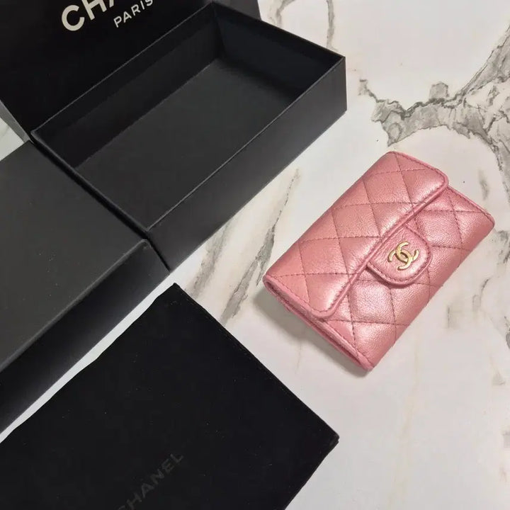 [BUNJANG] Chanel Classic Flap Card Holder Pink / (정품) 샤넬 클래식 플랩 카드지갑 명함 홀더 핑크