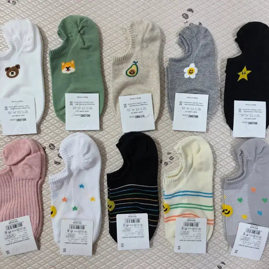[BUNJANG] Korean Silicone Ankle Socks 10 Pairs / 국산 *덧신양말 *10컬레 *새제품 *